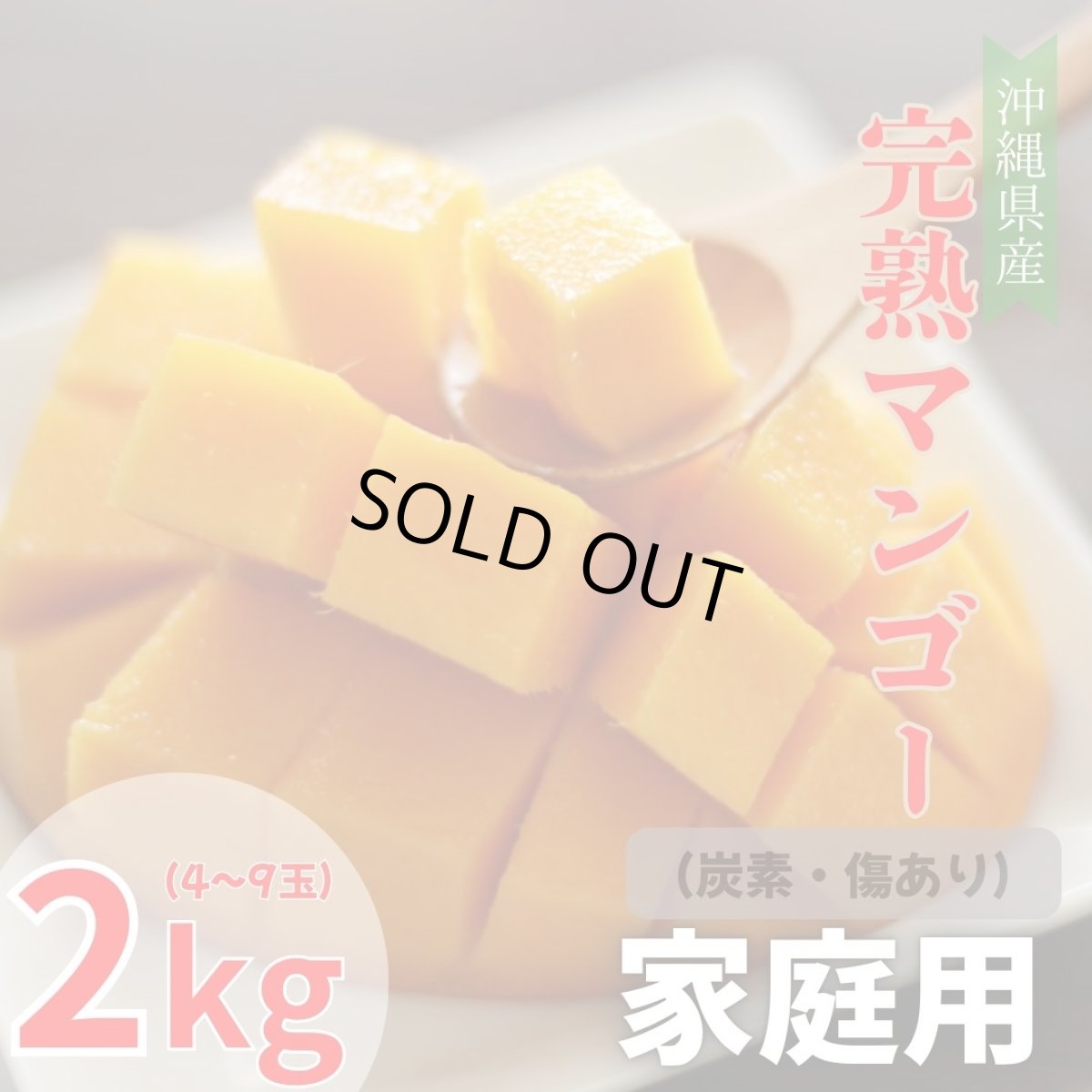 画像1: 【最終販売】沖縄県産アップルマンゴー　家庭用　２kg　炭素・傷あり　 (1)
