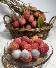 画像1: ☆少し訳あり枝付き生ライチ 700g☆　 レイシ【数量限定】値下げしました。 (1)